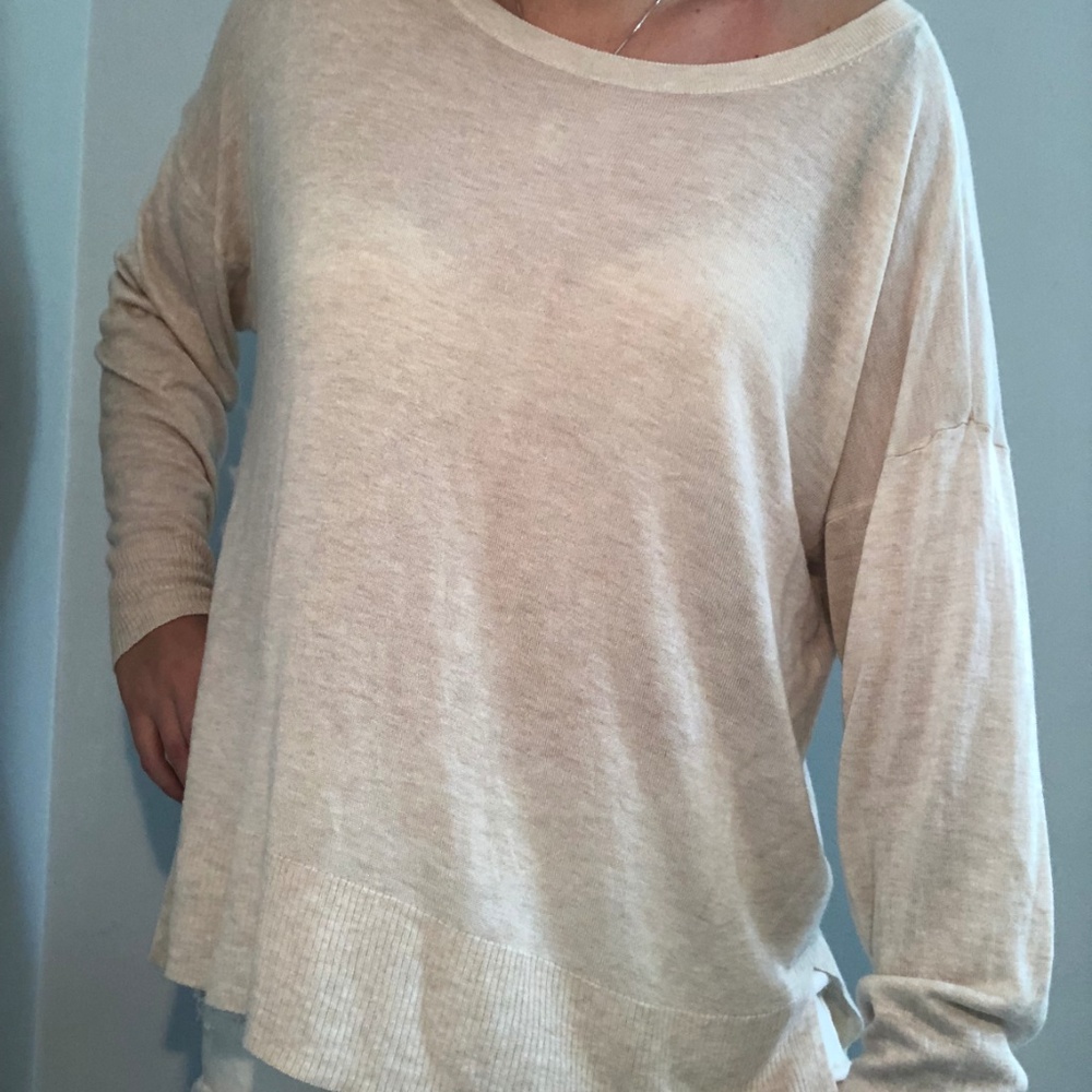 Beige H&M Lightweight Sweater